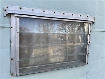 1959 Shasta windows with drip guard. 