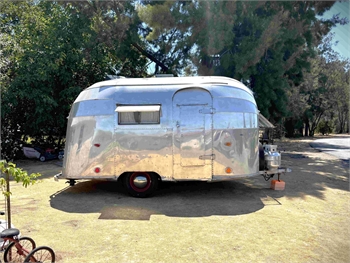 1957 Airstream Bubble whale tail camper