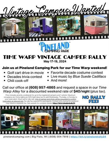 TIMEWARP WEEKEND - Vintage Camper Rally