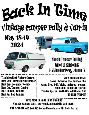 Back In Time Vintage Camper Rally & Van-In